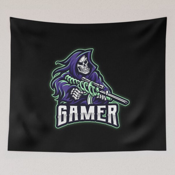 Item preview, Gamer with Sniper Skeleton designed and sold by PRIVARSHU.