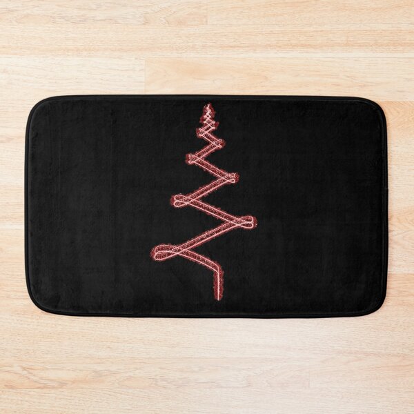 Item preview, Abstract Minimalist Light Streak Christmas Tree in Red on Black designed and sold by James-Cole.