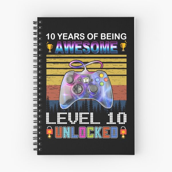 Item preview, 10 Years Of Being Awesome Level 10 Unlocked Gamer designed and sold by PansyBoyd.