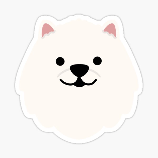 Samoyed Cute Kawaii Dog Art Sticker