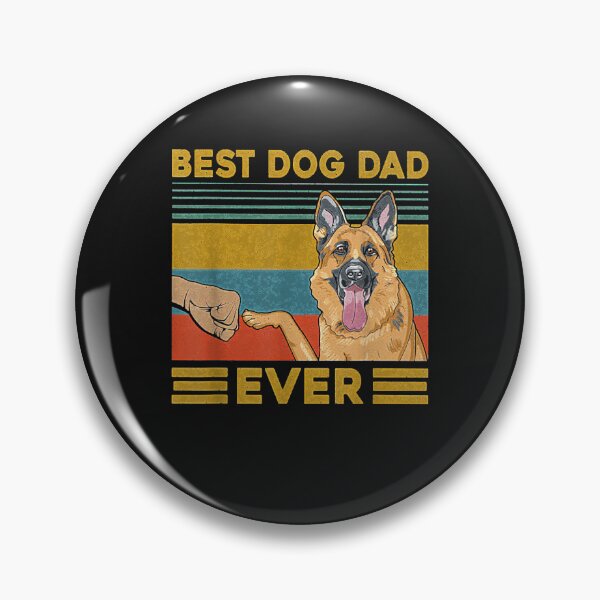 Artikelvorschau, Best Dog Dad Ever German Shepherd Retro Vintage (2) entworfen und verkauft von TristanPierre.
