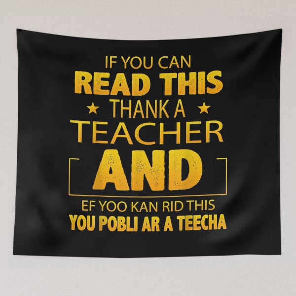 Item preview, If You Can Read This Thank Teacher Funny Saying Novelty designed and sold by KimberlyOppen.