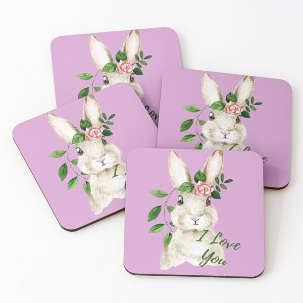 Item preview, I love you. Loveable bunny design for moms, grandmothers, and new moms, first time mom, nursery decor, baby apparel designed and sold by tranquilbeach.