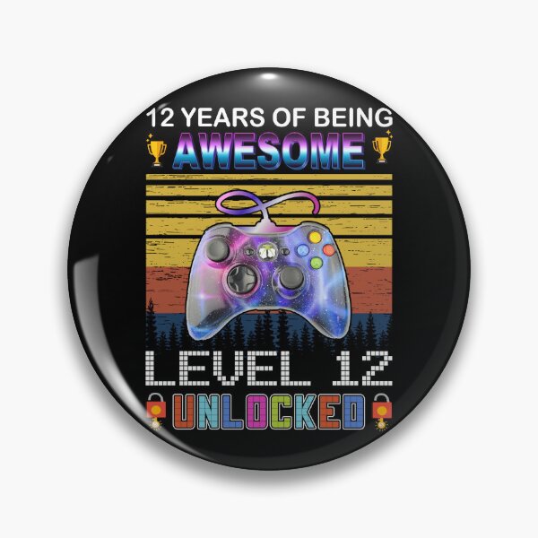 Item preview, 12 Years Of Being Awesome Level 12 Unlocked Gamer designed and sold by PansyBoyd.