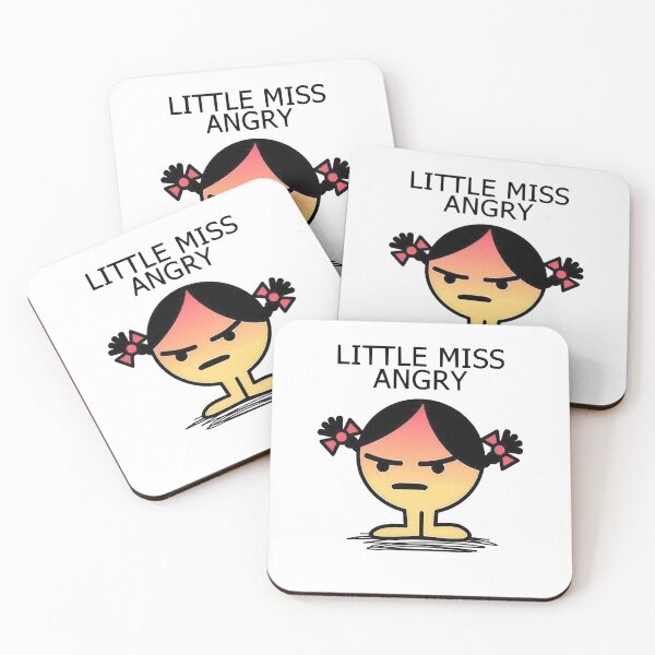 Item preview, Men Women Little Miss Angry Fitted Funny Men Fan designed and sold by Gutkowski346.