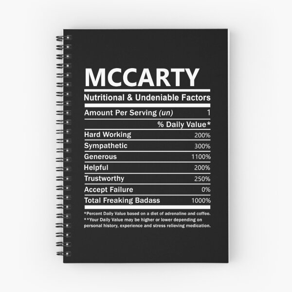 Item preview, Mccarty Name T Shirt - Mccarty Nutritional And Undeniable Factors Gift Item Tee designed and sold by jazminprin.