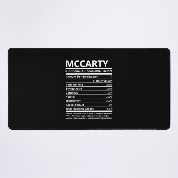 Item preview, Mccarty Name T Shirt - Mccarty Nutritional And Undeniable Factors Gift Item Tee designed and sold by jazminprin.