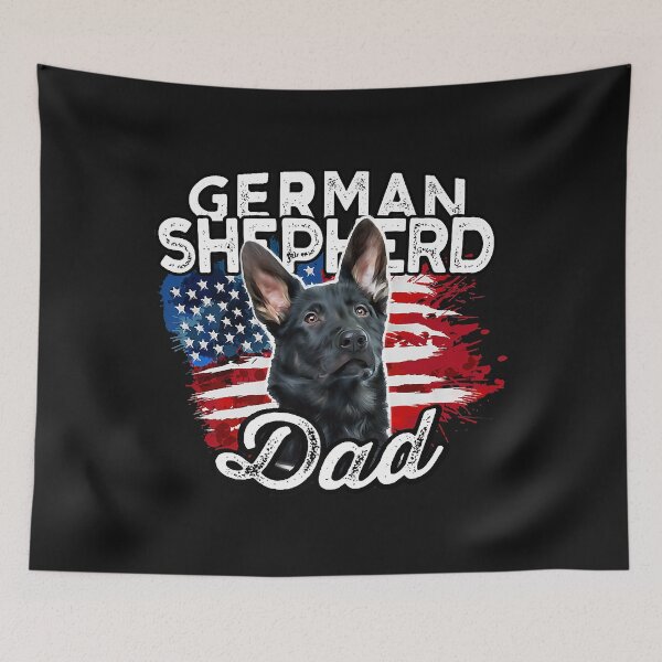 Artikelvorschau, German Shepherd Dad American Flag entworfen und verkauft von TristanPierre.