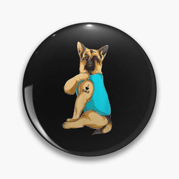Artikelvorschau, German Shepherd I Love Dad Tattoo Apparel, Dog Dad Gifts entworfen und verkauft von TristanPierre.