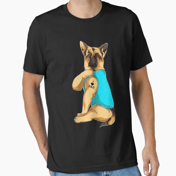 Artikel-Vorschau von German Shepherd I Love Dad Tattoo Apparel, Dog Dad Gifts, designt und verkauft von TristanPierre.