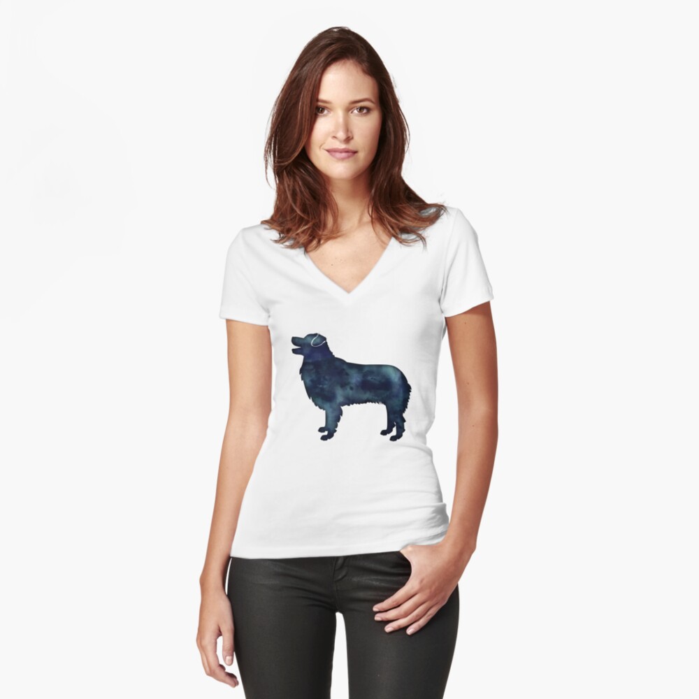 Item preview, Fitted V-Neck T-Shirt designed and sold by TriPodDogDesign.