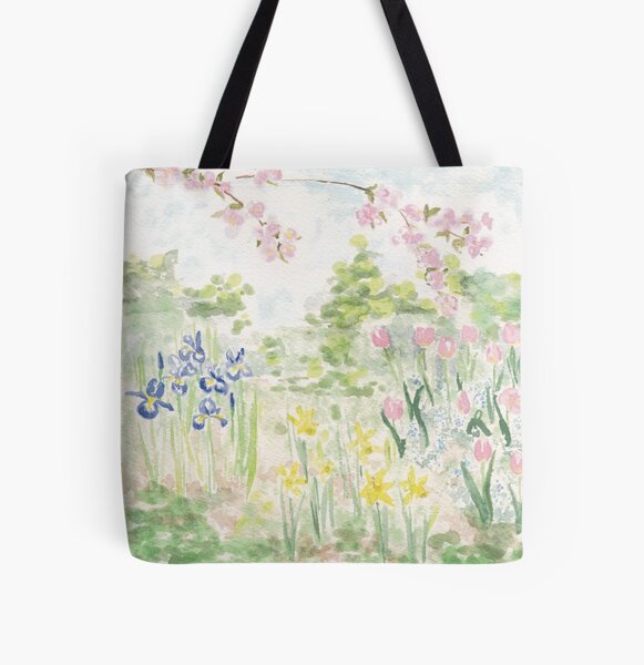Spring All Over Print Tote Bag
