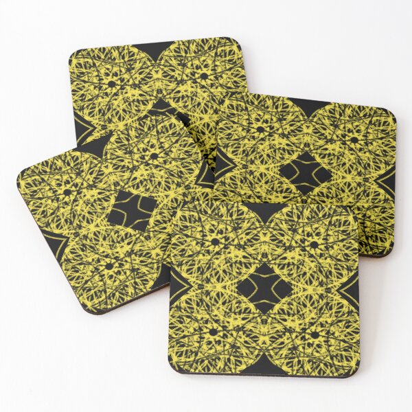 Item preview, Abstract yellow and black pattern designed and sold by Meo Design.