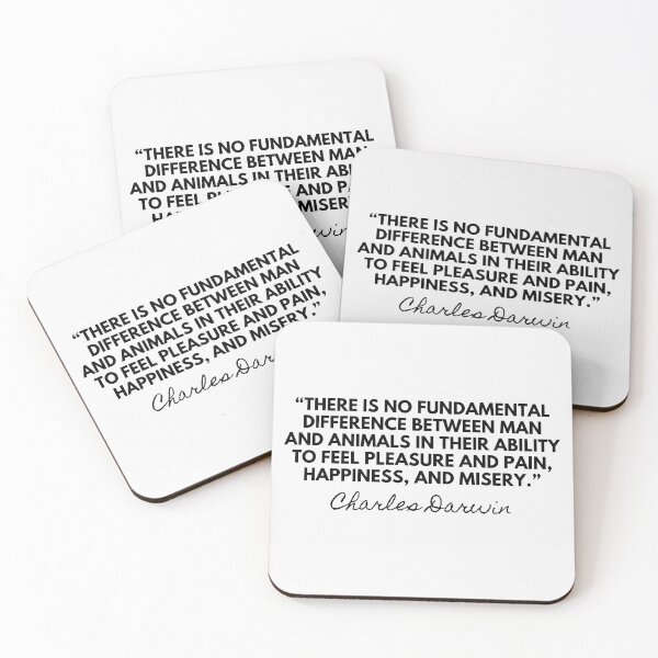 Item preview, Charles Darwin Quote. Animals have feelings too. designed and sold by Wenellen.