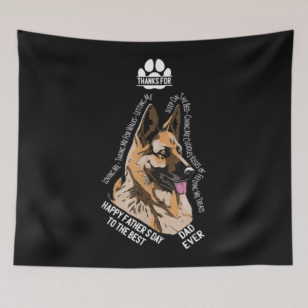 Artikelvorschau, German Shepherd Thank You Happy Father's Day Dog Dad entworfen und verkauft von TristanPierre.