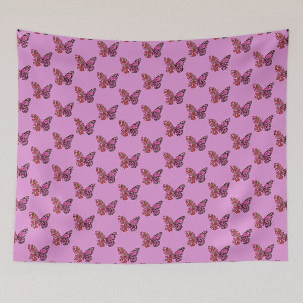 Item preview, Pink Beautiful Butterfly with half flowers for butterflies girl designed and sold by Click-Like.