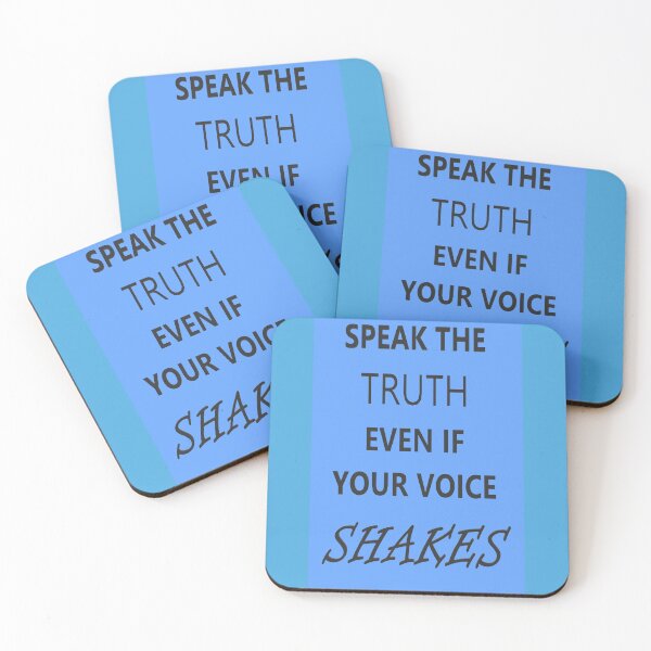 Item preview, Speak The Truth Even If Your Voice Shakes (blue) designed and sold by Spectrum Perspectives.