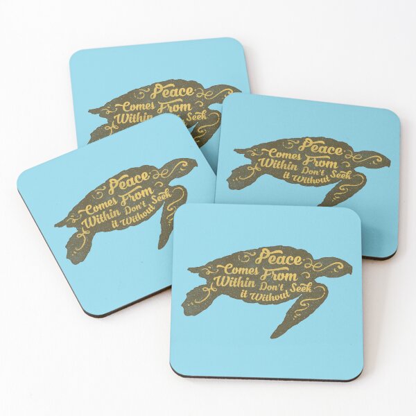 Item preview, Peace Comes From Within Inspirational Quote Turtle designed and sold by Alijoy1359.