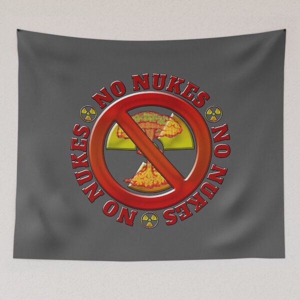 Item preview, NO NUKES AntiNuclear Ban the Bomb Anti Trump designed and sold by KilianMiranda.