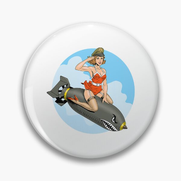 Item preview, Pin Up Girl Bomber Aviation Bomb Pinup Girl designed and sold by KilianMiranda.