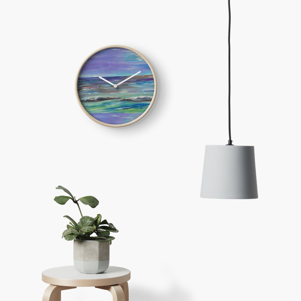 Colorful waves Clock