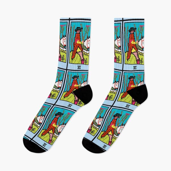 Item preview, Wait, is this pixel art tarot? White - Minor Arcana 'Six of Wands' (Design for T-shirt, stickers and other accessories) designed and sold by Pixel Waite.