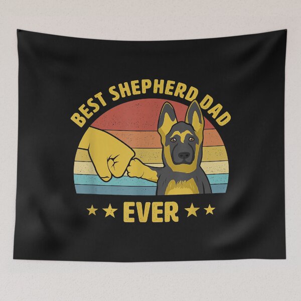 Item preview, Mens Best German Shepherd Dad Ever Vintage Puppy Lover Design designed and sold by TristanPierre.