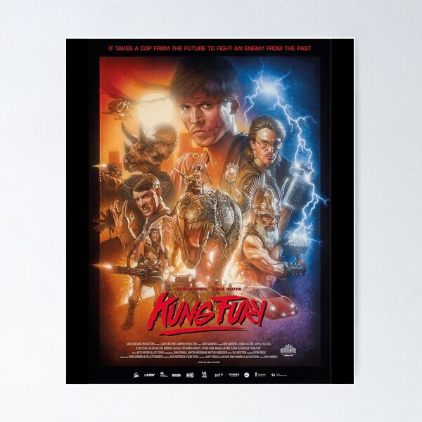 Item preview, Kung Fury Poster designed and sold by lamasuetyniod.