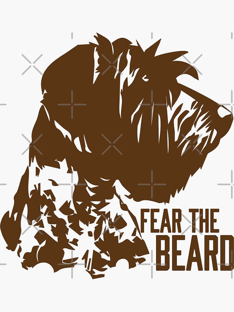 Fear The Beard Wirehaired Pointing Griffon Car Mug Laptop Decal Sticker 