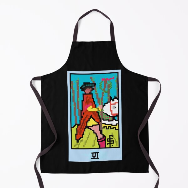 Item preview, Wait, is this pixel art tarot? Black - Minor Arcana 'Six of Wands' (Design for T-shirt, stickers and other accessories) designed and sold by Pixel Waite.