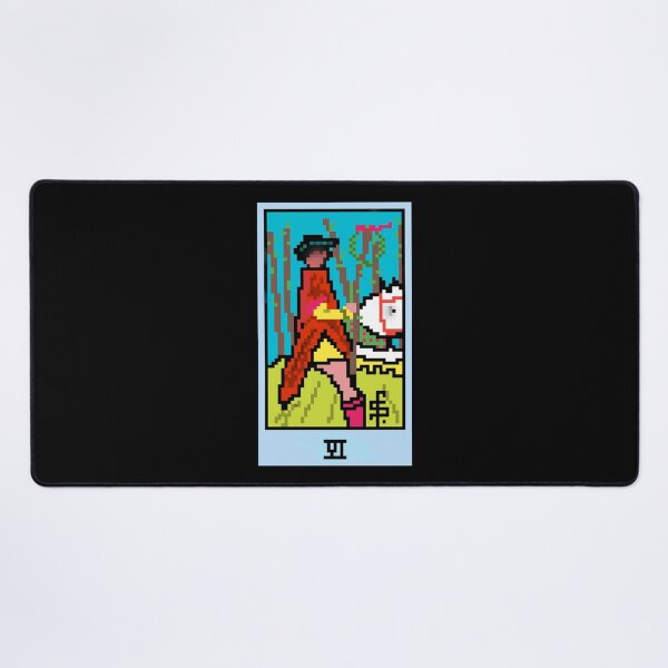 Item preview, Wait, is this pixel art tarot? Black - Minor Arcana 'Six of Wands' (Design for T-shirt, stickers and other accessories) designed and sold by Pixel Waite.