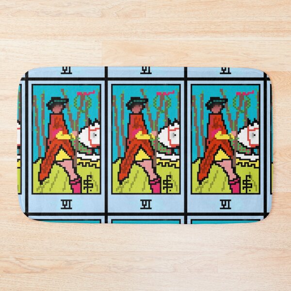 Item preview, Wait, is this pixel art tarot? Black - Minor Arcana 'Six of Wands' (Design for T-shirt, stickers and other accessories) designed and sold by Pixel Waite.