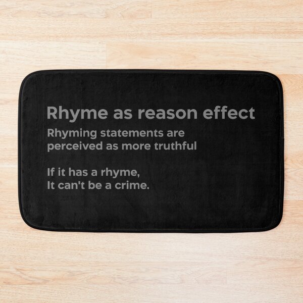 Item preview, Rhyme as reason effect grey designed and sold by EdimQuotes.