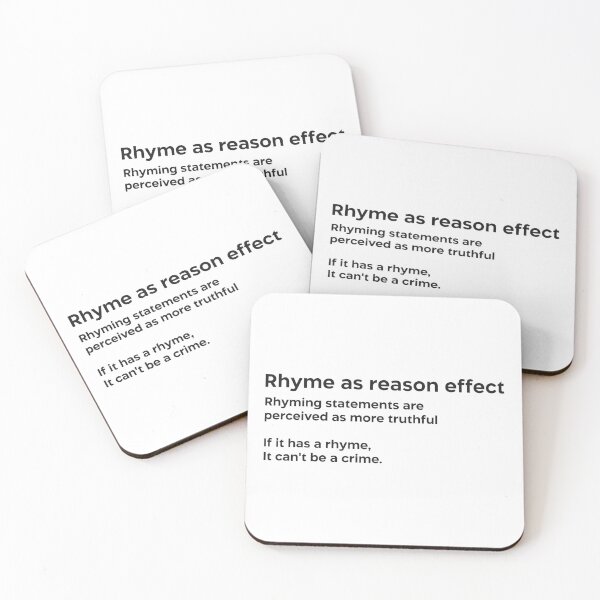 Item preview, Rhyme as reason effect black designed and sold by EdimQuotes.