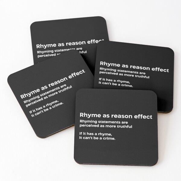 Item preview, Rhyme as reason effect white designed and sold by EdimQuotes.