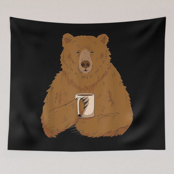 Item preview, Tired Brown Bear drinking a cup of Coffee Bear Lover designed and sold by milkakhou29.