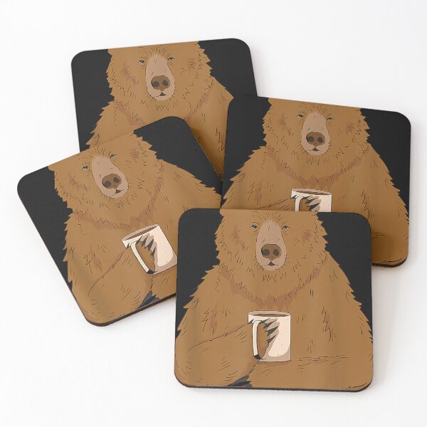 Item preview, Tired Brown Bear drinking a cup of Coffee Bear Lover designed and sold by milkakhou29.
