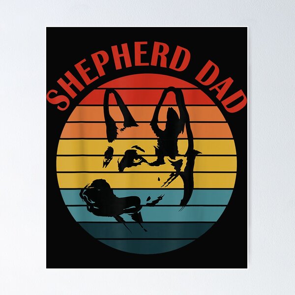 Item preview, Mens Retro German Shepherd Dad Dog Father Pet Shepard Daddy designed and sold by TristanPierre.