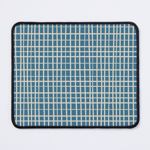 Item preview, Irregular Grid Pattern in Boho Blue and Beige designed and sold by kierkegaard.