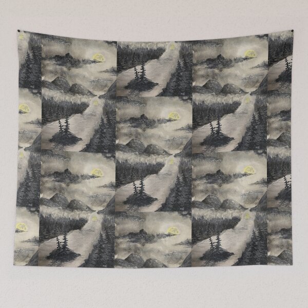 Item preview, Watercolor Moonlit Night designed and sold by polar-fox.