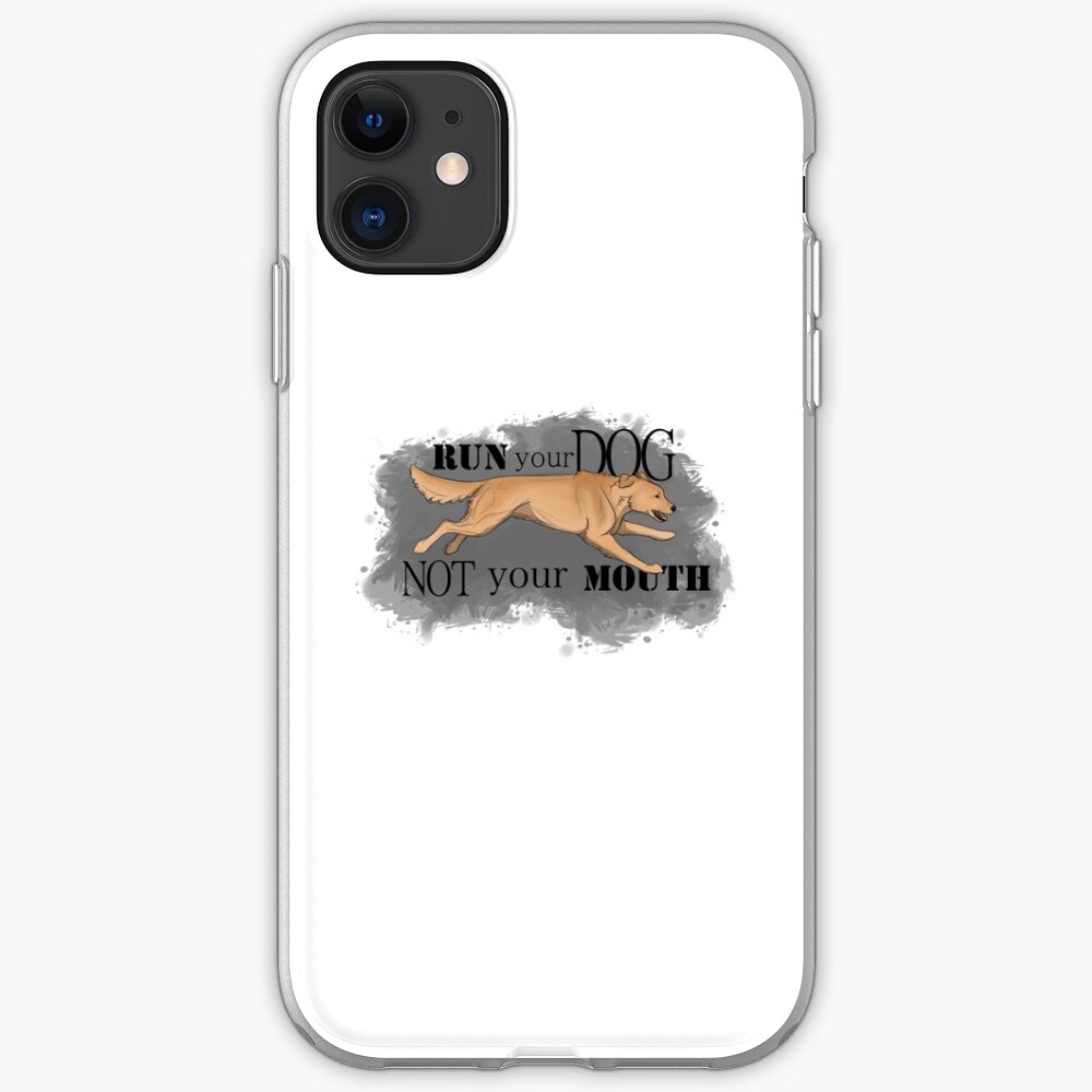 Run Your Dog Not Your Mouth Golden Retriever Light iPhone Case & Cover