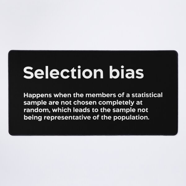 Item preview, Selection bias white designed and sold by EdimQuotes.