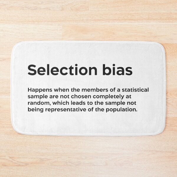 Item preview, Selection bias black designed and sold by EdimQuotes.