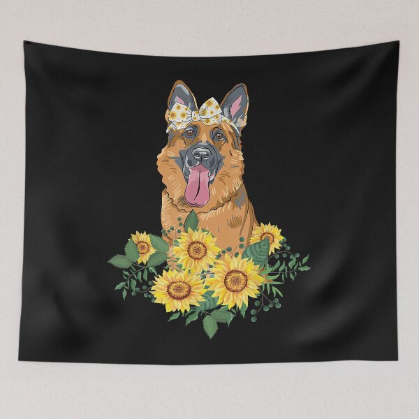 Artikelvorschau, Shepherd Sunflower German Shepherd Lover Gifts Dog Mom Dad entworfen und verkauft von TristanPierre.