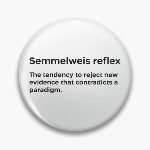 Item preview, Semmelweis reflex black designed and sold by EdimQuotes.