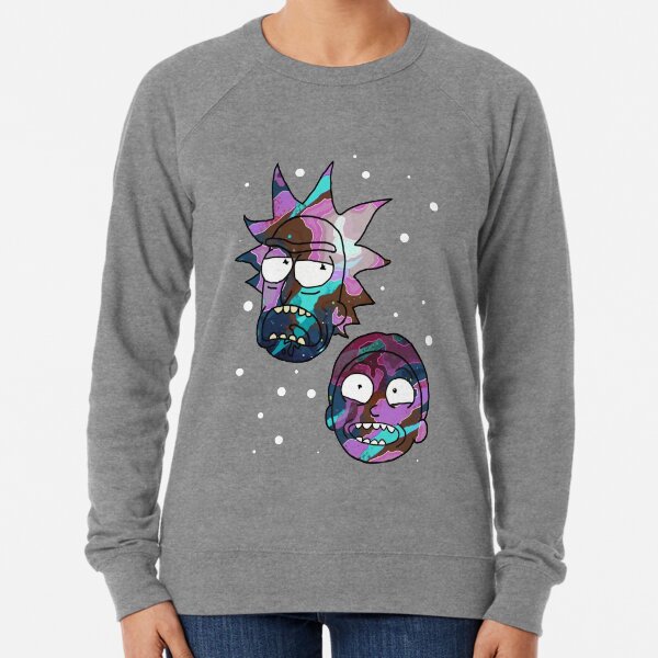 Cartoon Head cynical mad scientist and his kind grandson Lightweight Sweatshirt