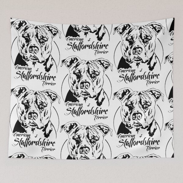 Item preview, American Staffordshire Terrier Dog Canine Portrait designed and sold by dogarts.