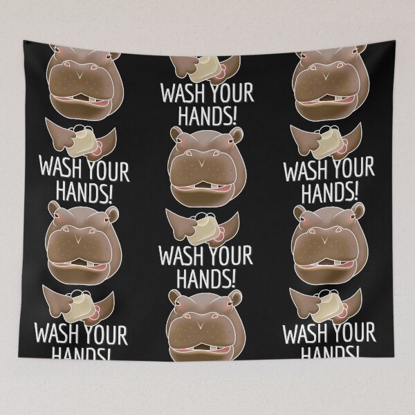 Item preview, Hippo says Wash Your Hands!  designed and sold by Anthony4153468.