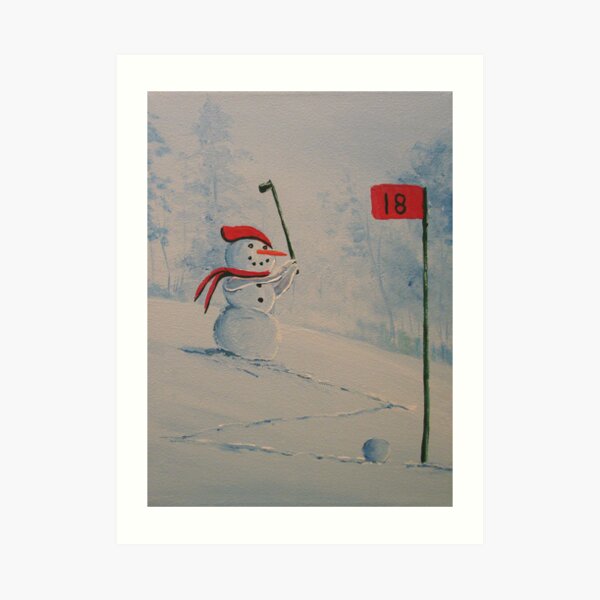 Winter Golfing in Michigan Art Print