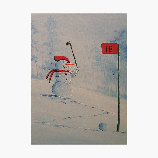 Winter Golfing in Michigan Photographic Print